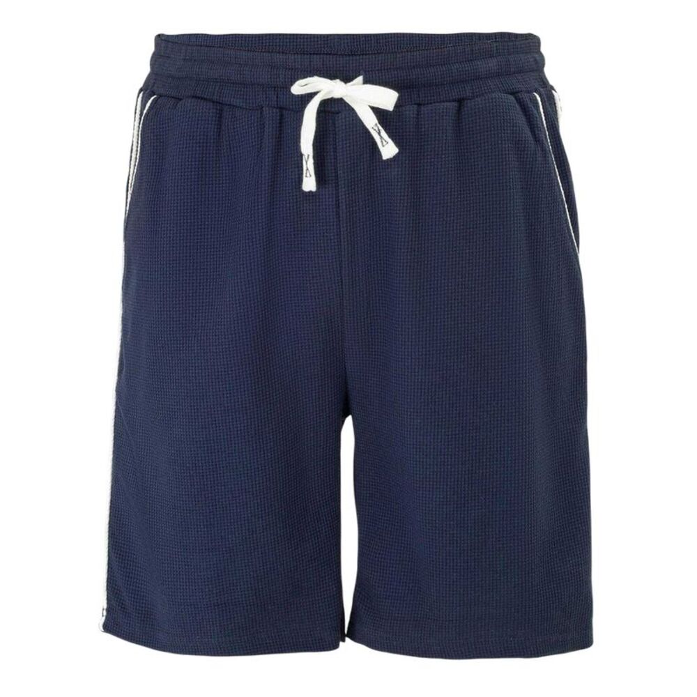Fabric Mens Cotton Blend Shorts / Navy